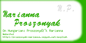 marianna proszonyak business card